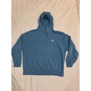 Nike Sportswear Club Fleece Hoodie Mens XXL Blue Slate Pullover (348)